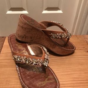 Sam Edelman  leather wedge sandal